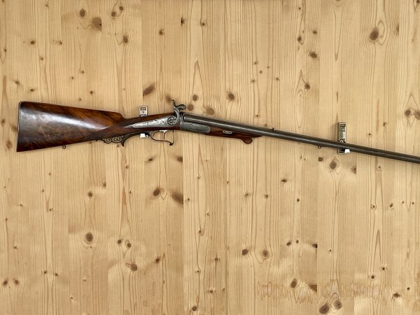 Hahndoppelbüchse W. Hender, Kal. 11mm & 12mm Lefaucheux (?)