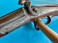 Hahndoppelbüchse W. Hender, Kal. 11mm & 12mm Lefaucheux (?)